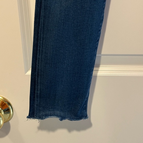 AGOLDE Sophie Skinny Crop Jeans In Claremont Raw Hem Blue Size 25 Made In USA - Picture 5 of 15